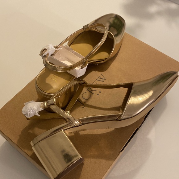 New Jcrew Factory T Strap Heels sz 9 - Picture 4 of 7